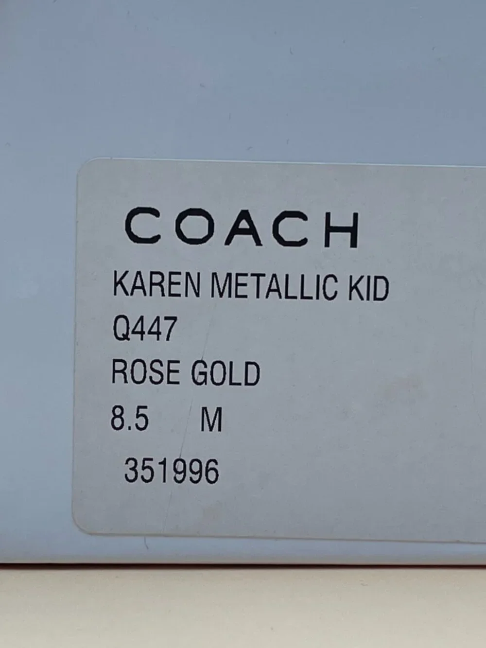 Coach new box